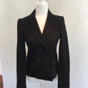 J. Crew black wool double breasted jacket